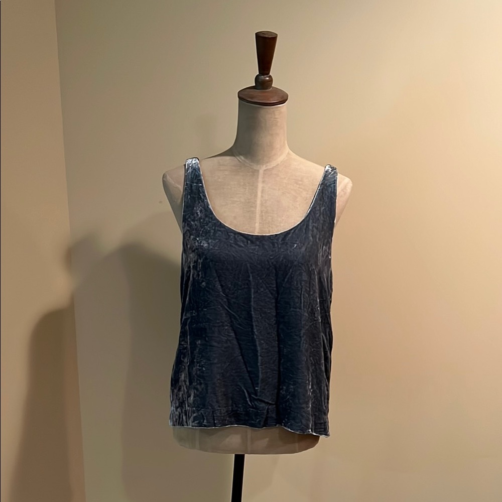 J. Crew Women's Velvet Tank Top - Blue